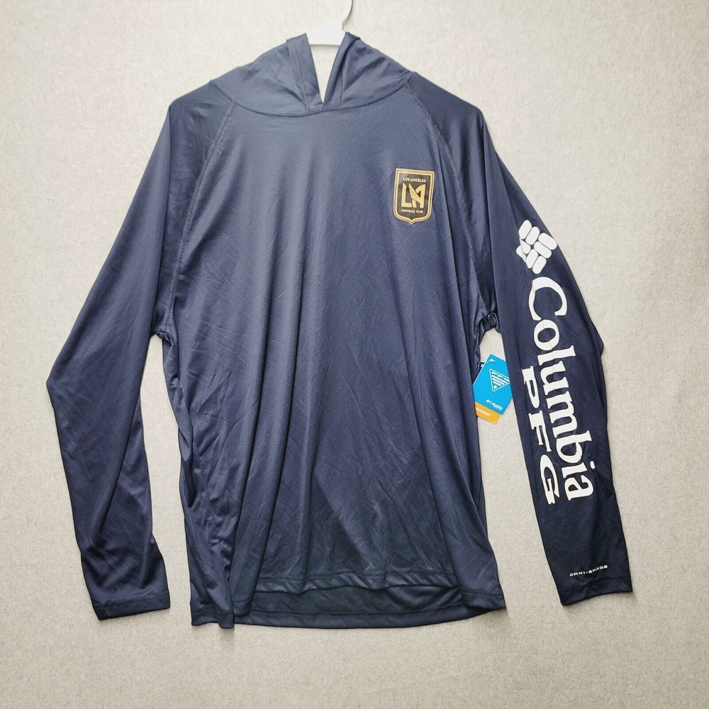 Columbia Terminal Tackle Hoodie LAFC Mens Large Blue PFG Long Sleeve T-Shirt